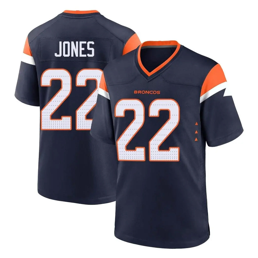 D.Broncos #22 Brandon Jones Player Navy Home Game Hdoa Stitched Jerseys