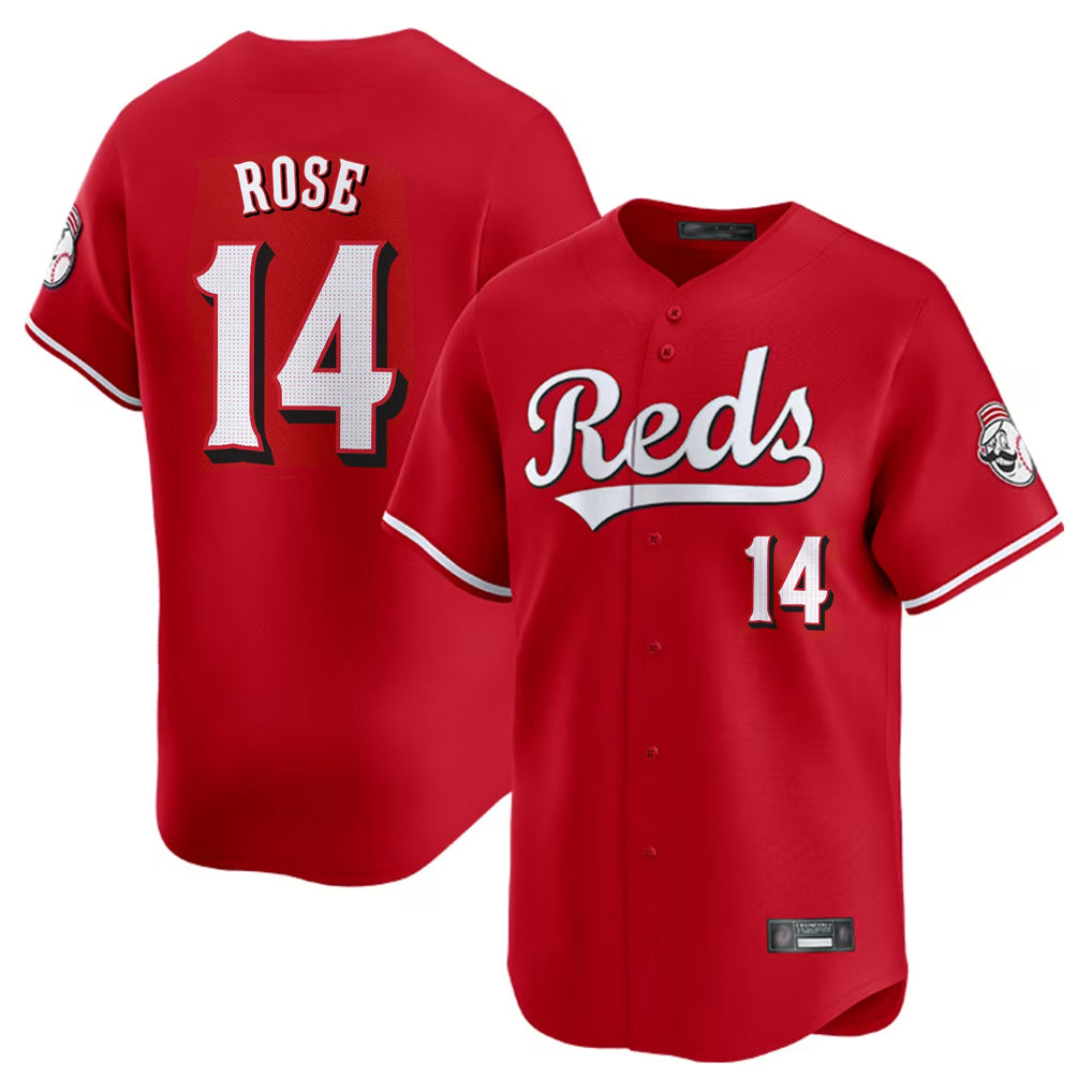 C.Reds #14 Pete Rose Player Red Home Limited Hdoa Stitched Jerseys