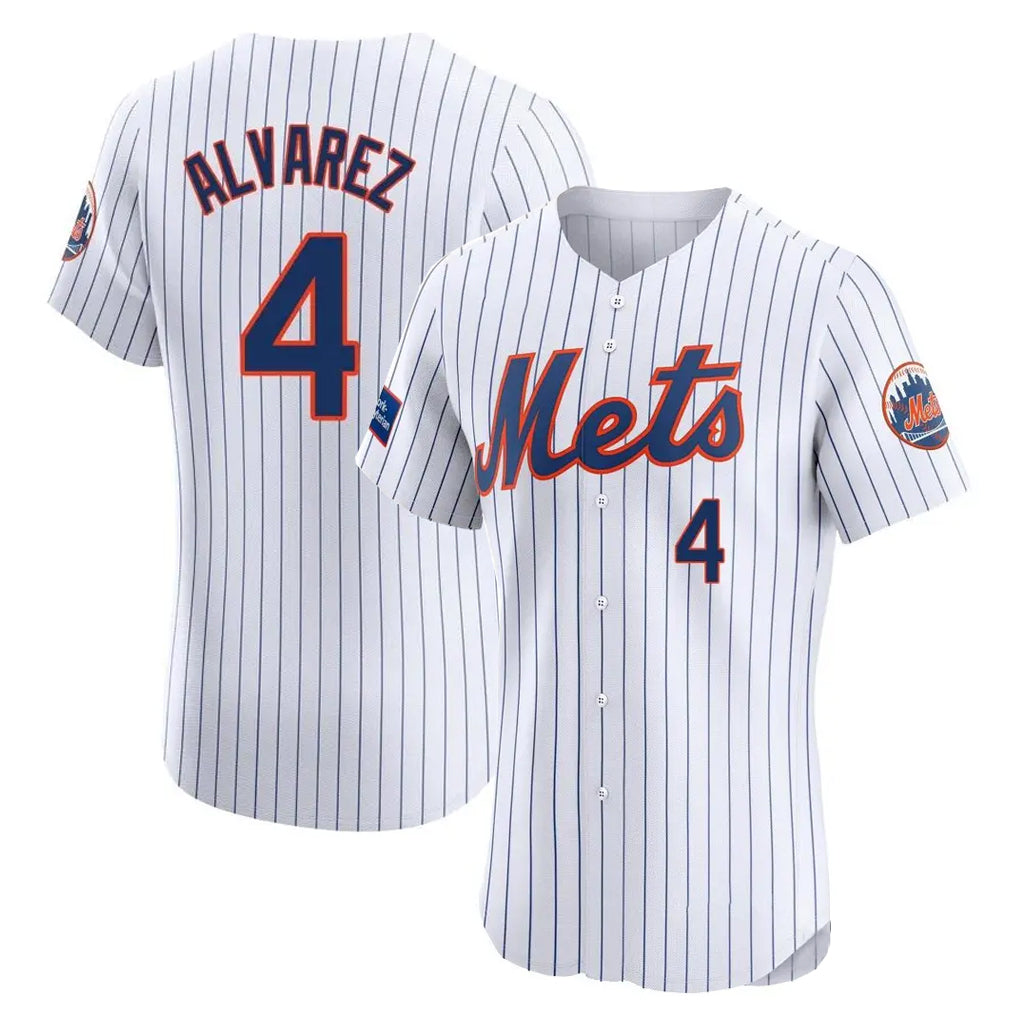 NY.Mets #4 Francisco Alvarez Player White Home Limited Elite Hdoa Stitched Jerseys