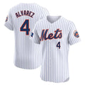 NY.Mets #4 Francisco Alvarez Player White Home Limited Elite Hdoa Stitched Jerseys