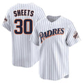 S.Diego Padres #30 Gavin Sheets Player White Cooperstown Collection Limited Home Hdoa Stitched Jerseys