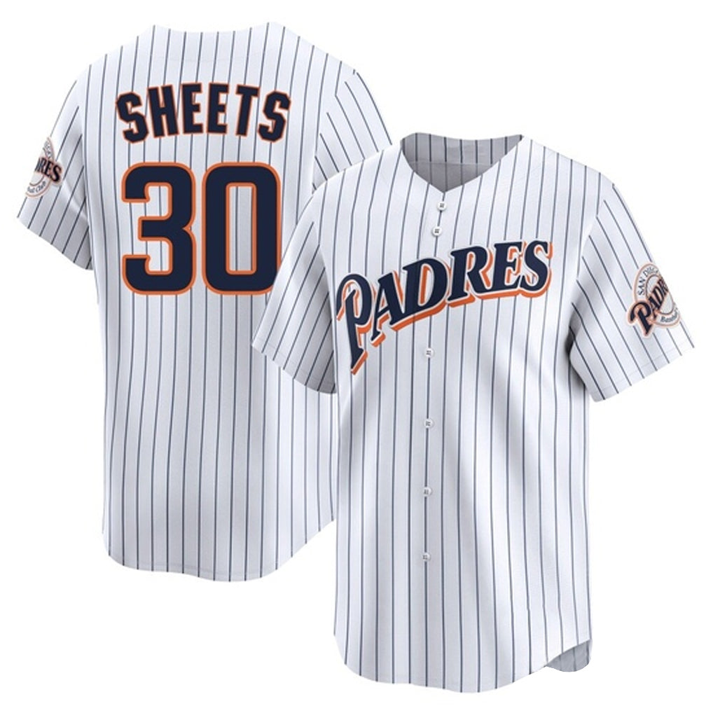 S.Diego Padres #30 Gavin Sheets Player White Cooperstown Collection Limited Home Hdoa Stitched Jerseys