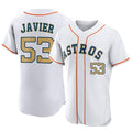 H.Astros #53 Cristian Javier Player Gold Collection Limited Elite Home Hdoa Stitched Jerseys
