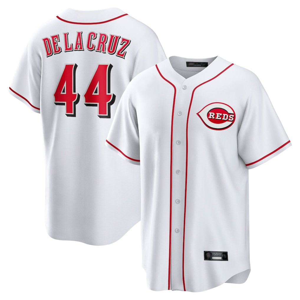 C.Reds #44 Elly De La Cruz Player White Game Home Hdoa Stitched Jerseys
