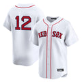 B.Red Sox #12 Connor Wong Player White Limited Home Game Hdoa Stitched Jerseys