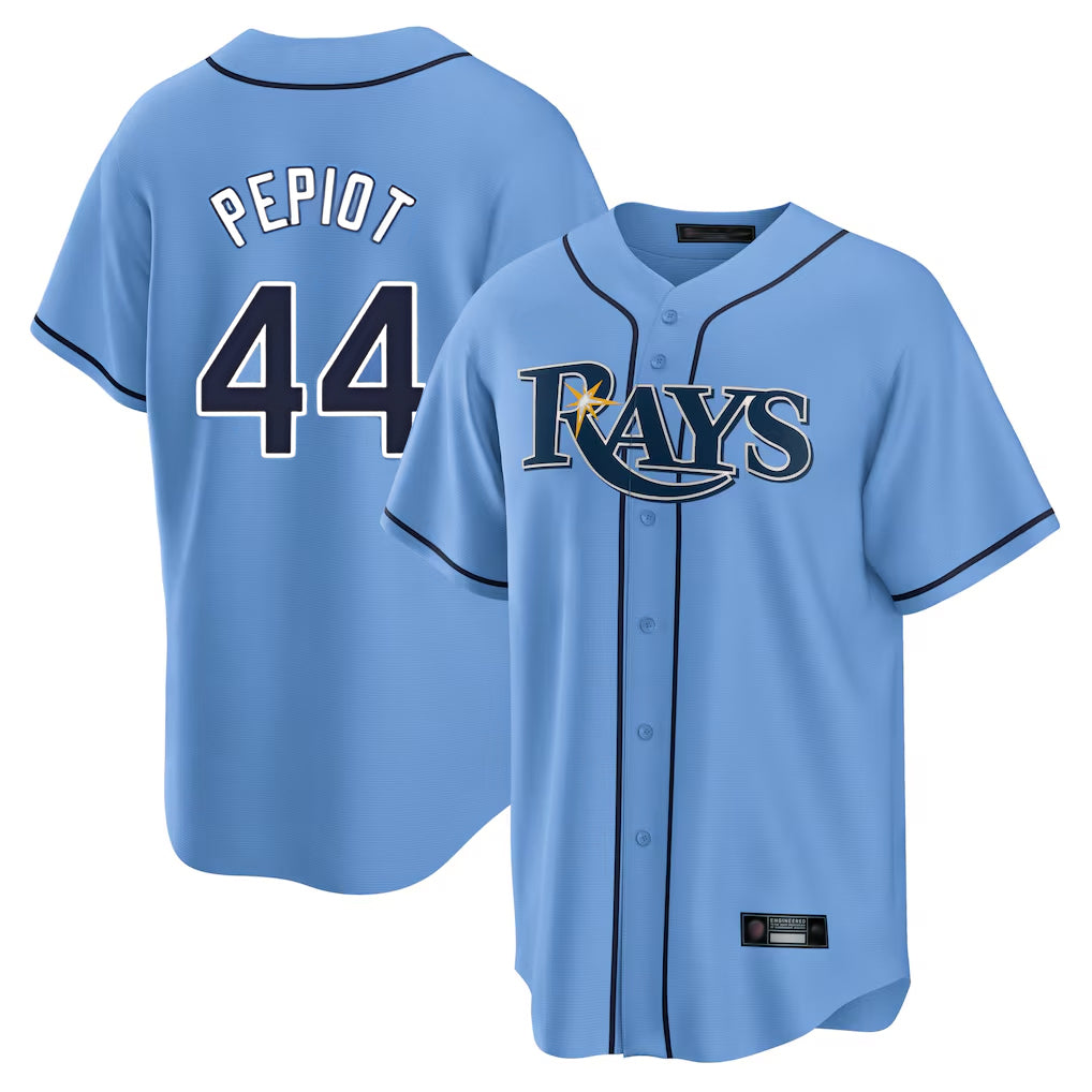 T.Bay Rays #44 Ryan Pepiot Player Light Blue Home Limited Hdoa Stitched Jerseys