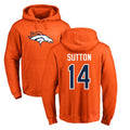 D.Broncos #14 Courtland Sutton Player Orange Pullover Hoodie Limited Hdoa Stitched Jerseys