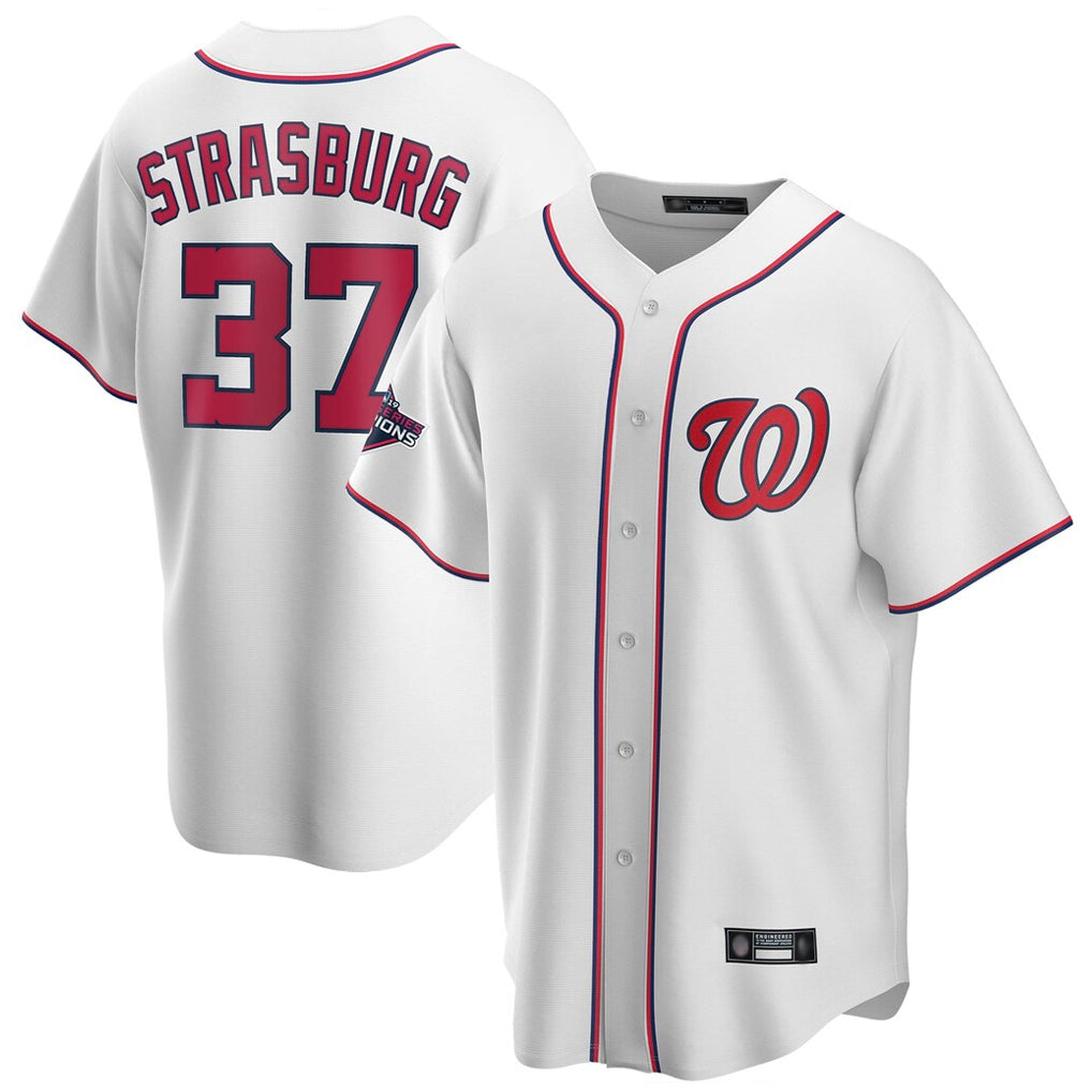 W.Nationals #37 Stephen Strasburg Player White Game Hdoa Stitched Jerseys