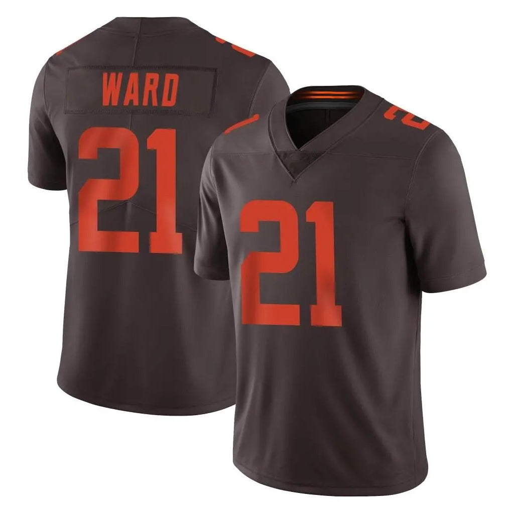 C.Browns #21 Denzel Ward Player Browns Color Rush Limited Home Game Hdoa Stitched Jerseys