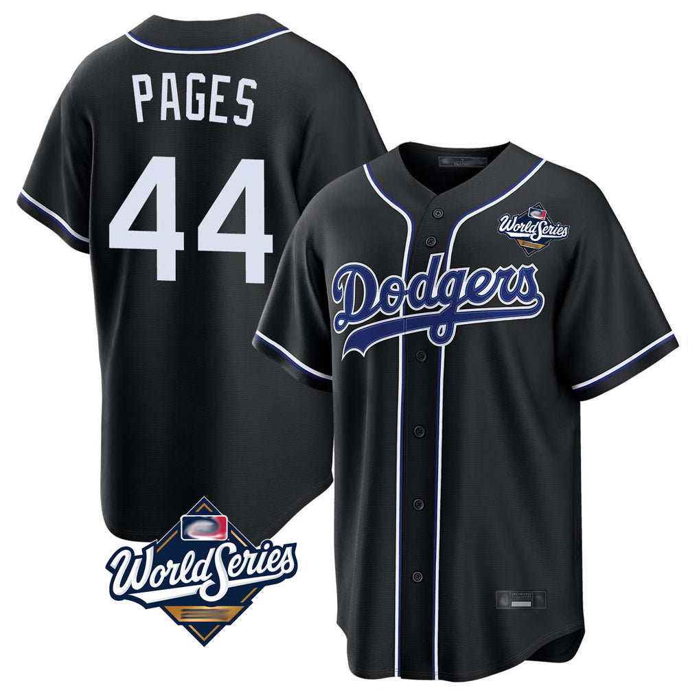 LA.Dodgers #44 Andy Pages Player Black World Series Carbon Limited Home Hdoa Stitched Jerseys