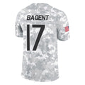 C.Bears #17 Tyson Bagent Player Arctic Camo Salute to Service Limited Hdoa Stitched Jerseys