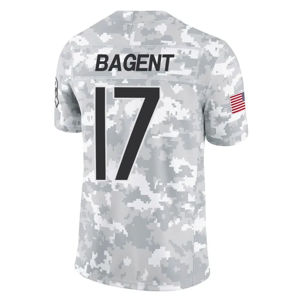 C.Bears #17 Tyson Bagent Player Arctic Camo Salute to Service Limited Hdoa Stitched Jerseys