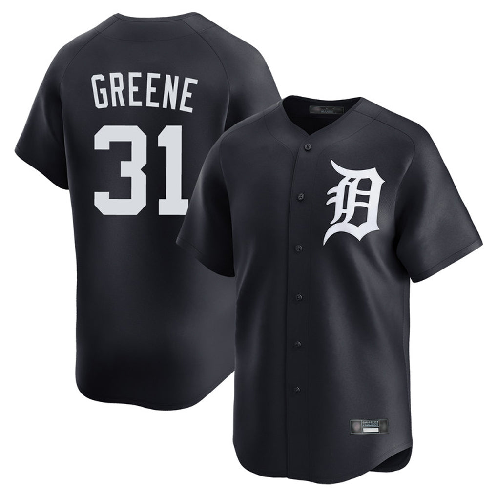 D.Tigers #31 Riley Greene Player Navy Home Limited Game Hdoa Stitched Jerseys