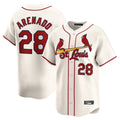 St. Louis Cardinals #28 Nolan Arenado Player Cream Home Limited Hdoa Stitched Jerseys