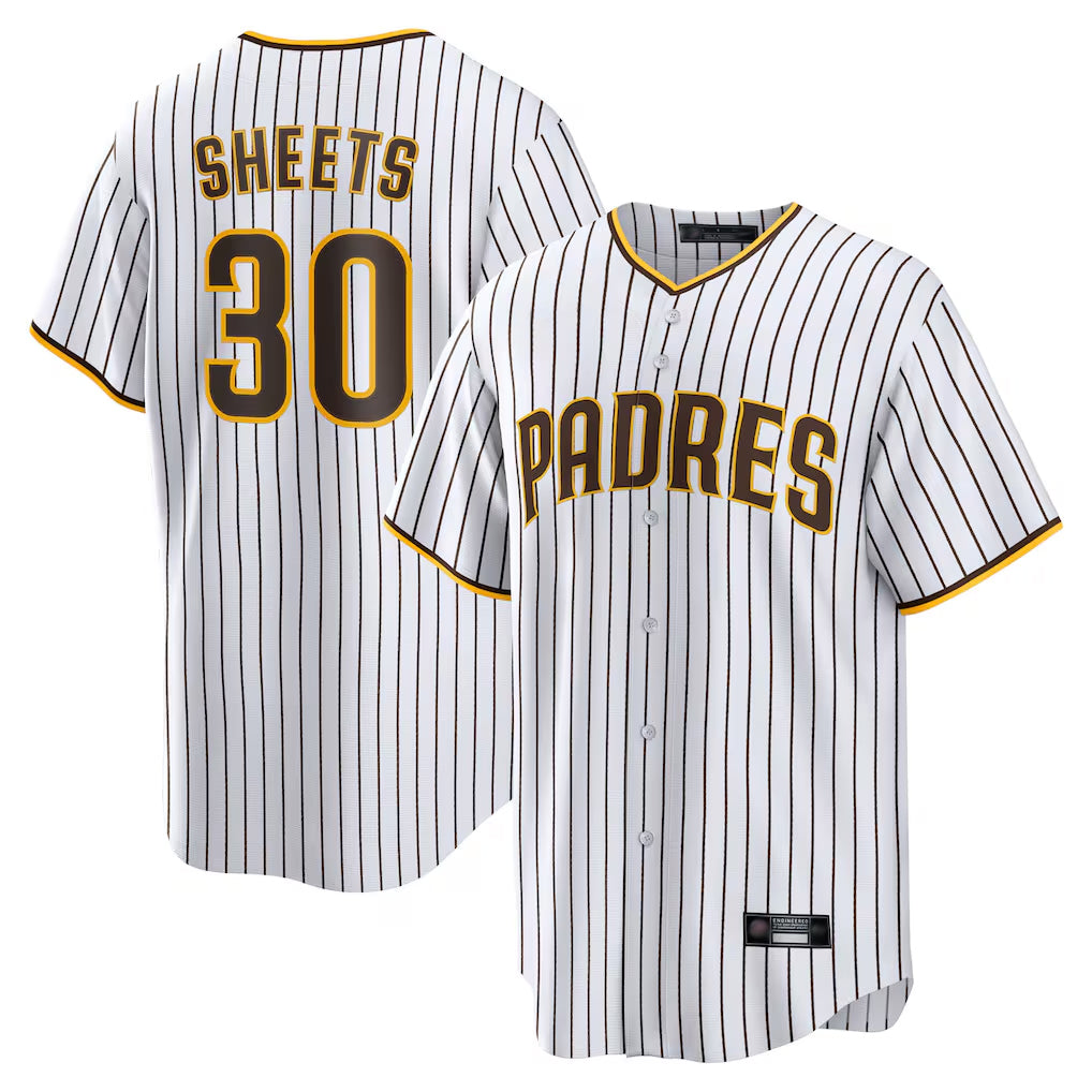 S.Diego Padres #30 Gavin Sheets Player White Home Game Hdoa Stitched Jerseys