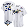 LA.Dodgers #34 Fernando Valenzuela Player Gold White World Series 2026 Collection Stadium Game Hdoa Stitched Jerseys