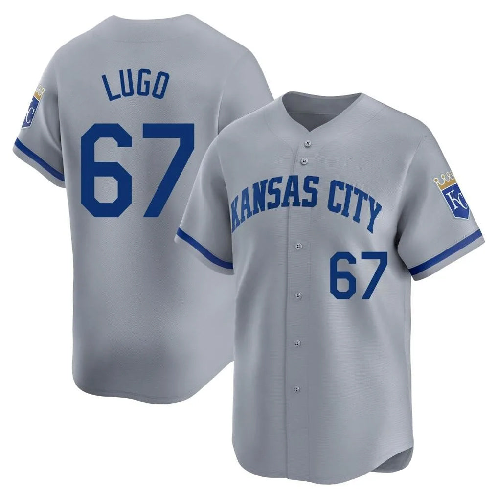 KC.Royals #67 Seth Lugo Player Gray Limited Home Hdoa Stitched Jerseys