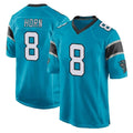 C.Panthers #8 Jaycee Horn Player Blue Game Hdoa Stitched Jerseys