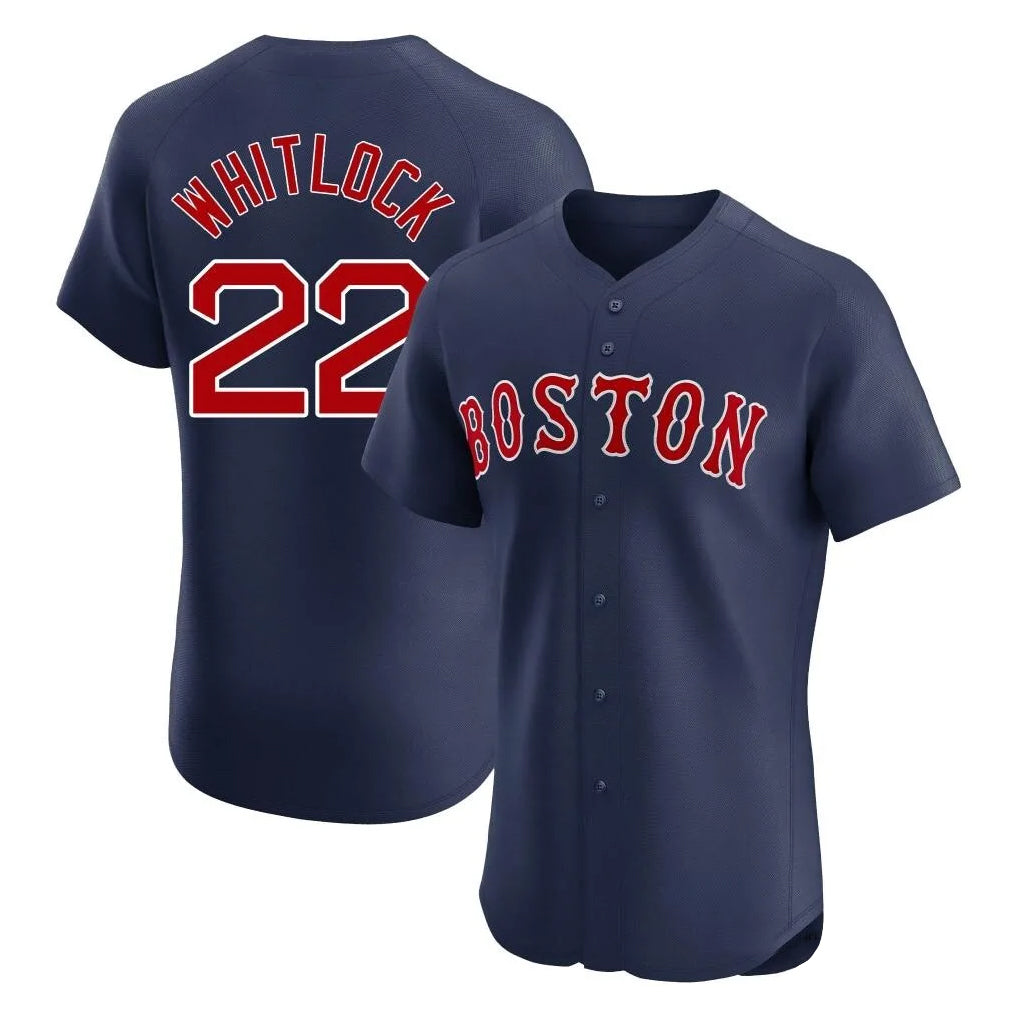 B.Red Sox #22 Garrett Whitlock Player Navy Limited Elite Home Game Hdoa Stitched Jerseys