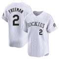C.Rockies #2 Tyler Freeman Player White Limited Home Hdoa Stitched Jerseys