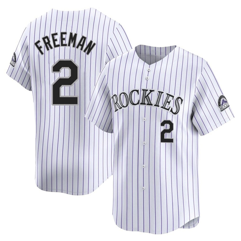 C.Rockies #2 Tyler Freeman Player White Limited Home Hdoa Stitched Jerseys