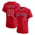 LA.Angels #16 Yusei Kikuchi Player Red Home Limited Elite Hdoa Stitched Jerseys