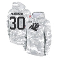 C.Panthers #30 Chuba Hubbard Player Arctic Camo Salute to Service Pullover Hoodies Limited Game Hdoa Stitched Jerseys