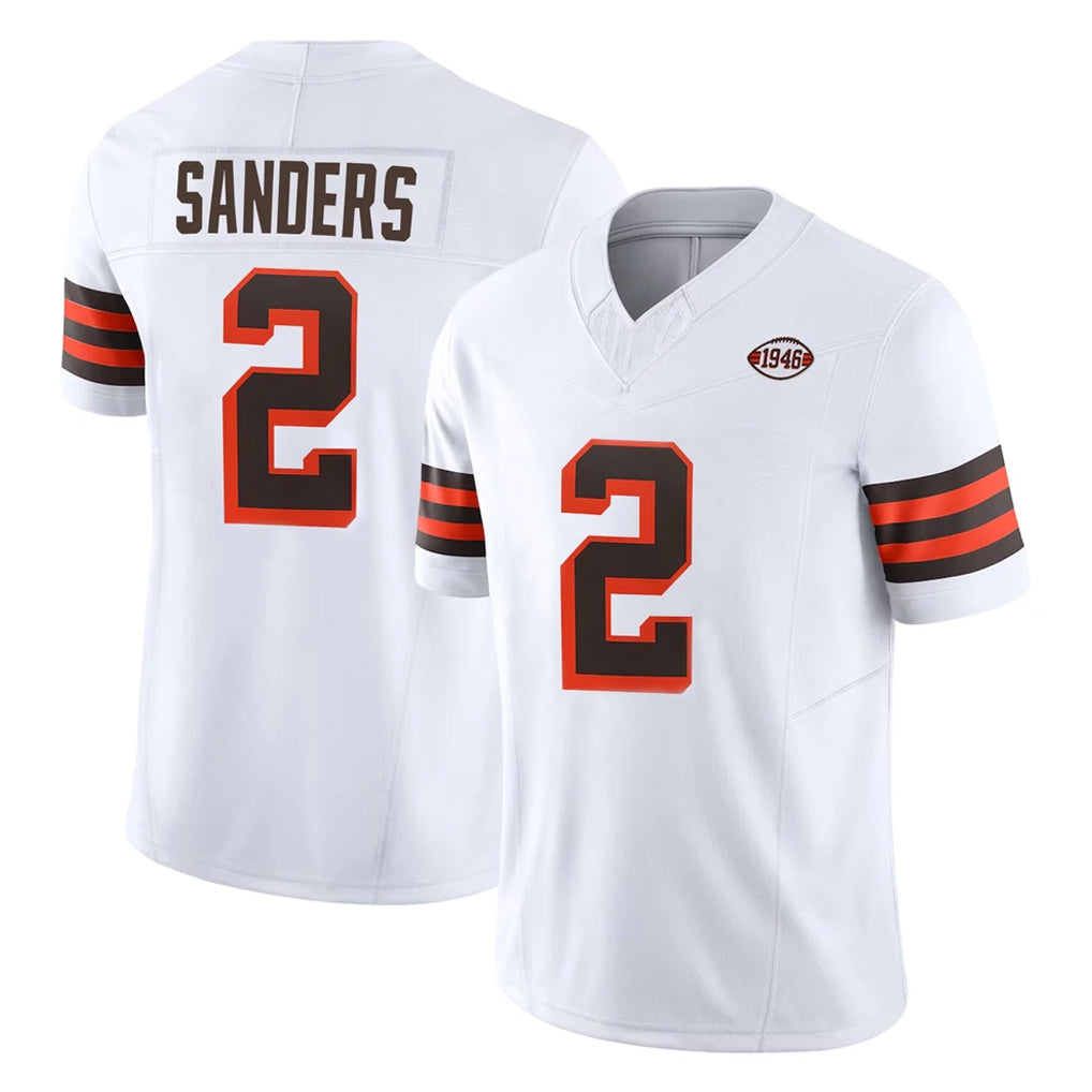C.Browns #2 Shedeur Sanders Player White Limited Vapor F.U.S.E. Alternate Game Hdoa Stitched Jerseys
