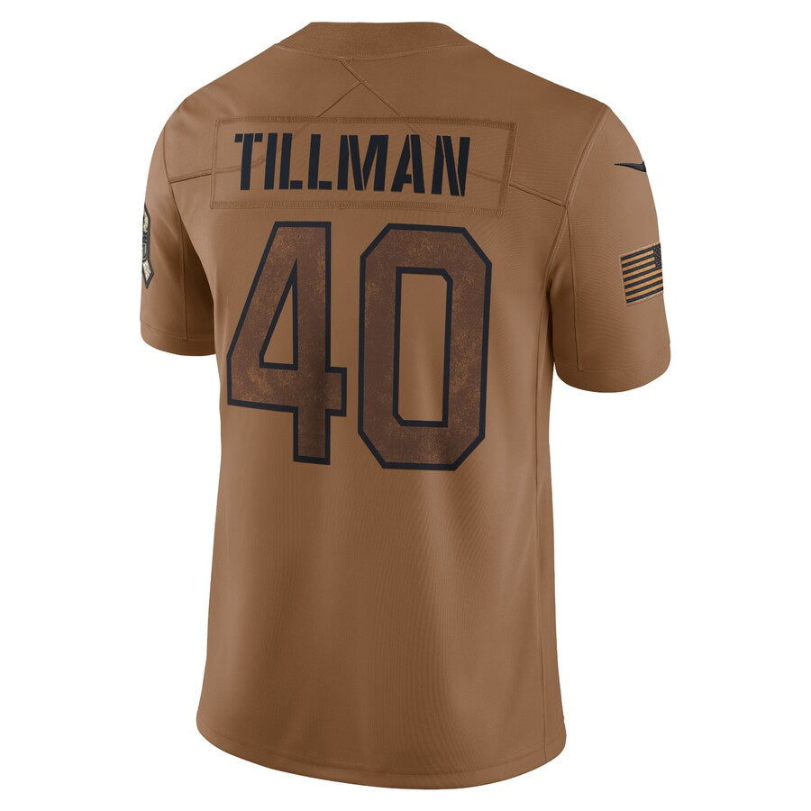 A.Cardinals #40 Pat Tillman Player Brown Salute To Service Limited Hdoa Stitched Jerseys