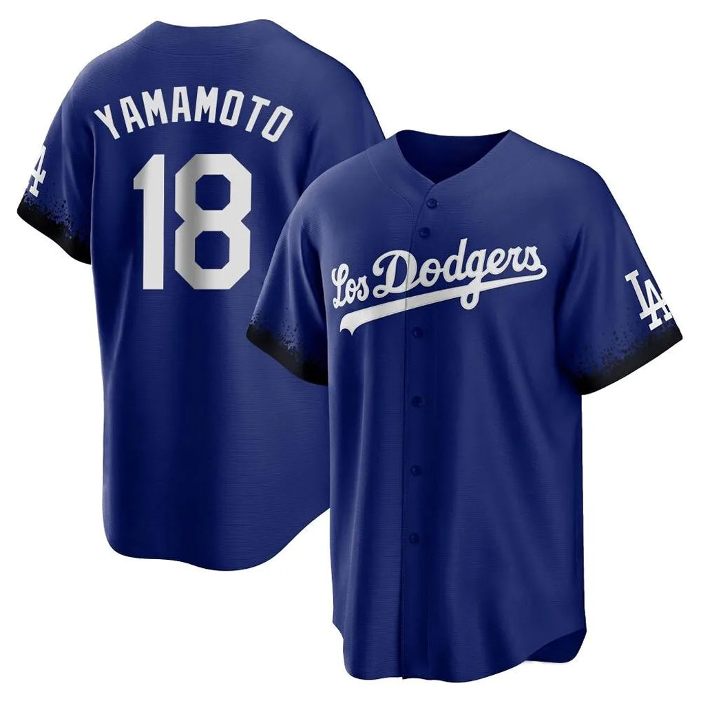 LA.Dodgers #18 Yoshinobu Yamamoto Player Royal City Connect Home Game Hdoa Stitched Jerseys