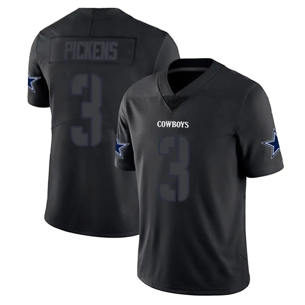 D.Cowboys #3 George Pickens Player Black Impact Limited Home Game Hdoa Stitched Jerseys