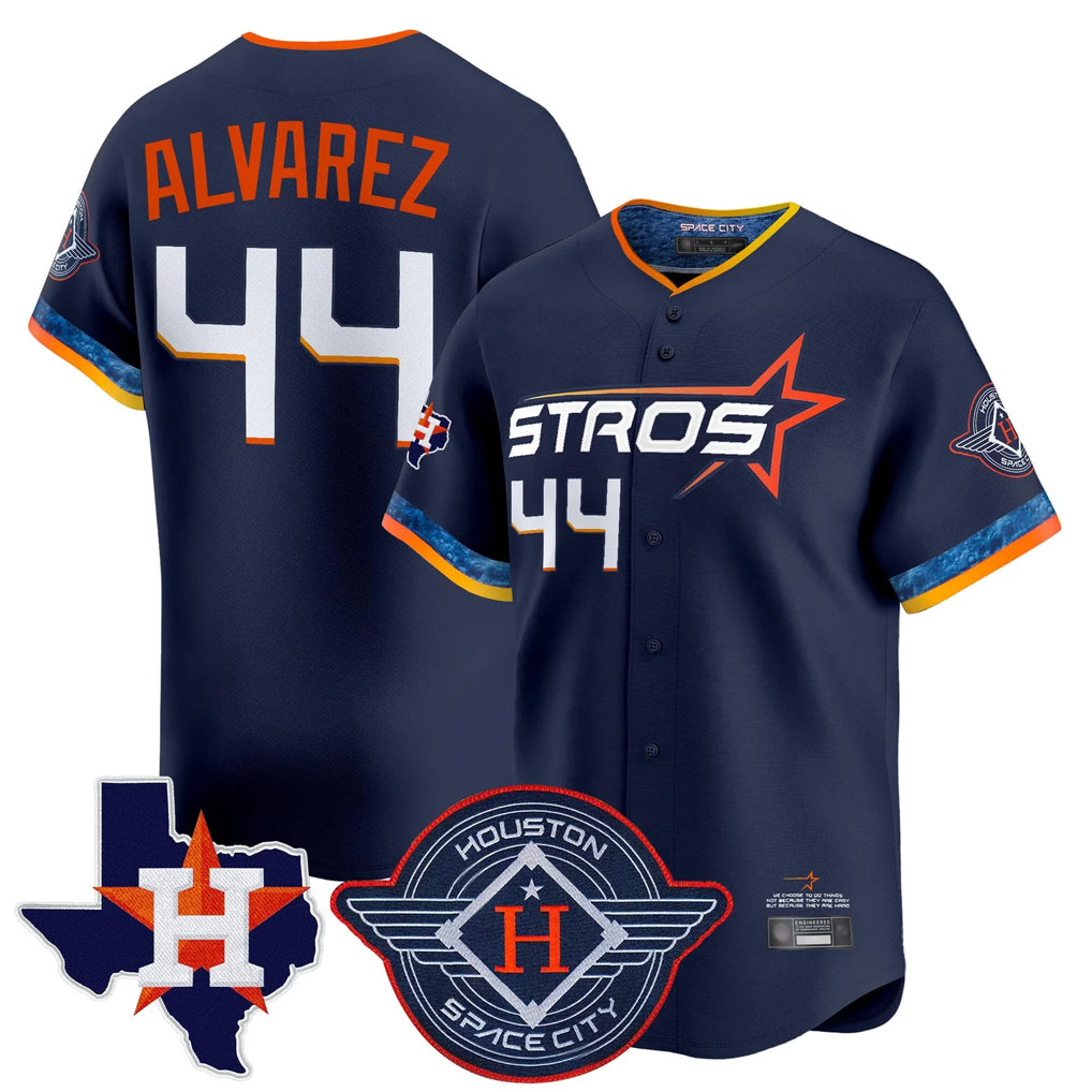 H.Astros #44 Yordan Alvarez Player Navy City Connect Texas Patch Vapor Premier Limited Home Hdoa Stitched Jerseys