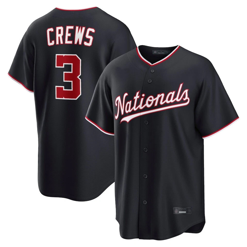 W.Nationals #3 Dylan Crews Player Navy Game Hdoa Hdoa Stitched Jerseys
