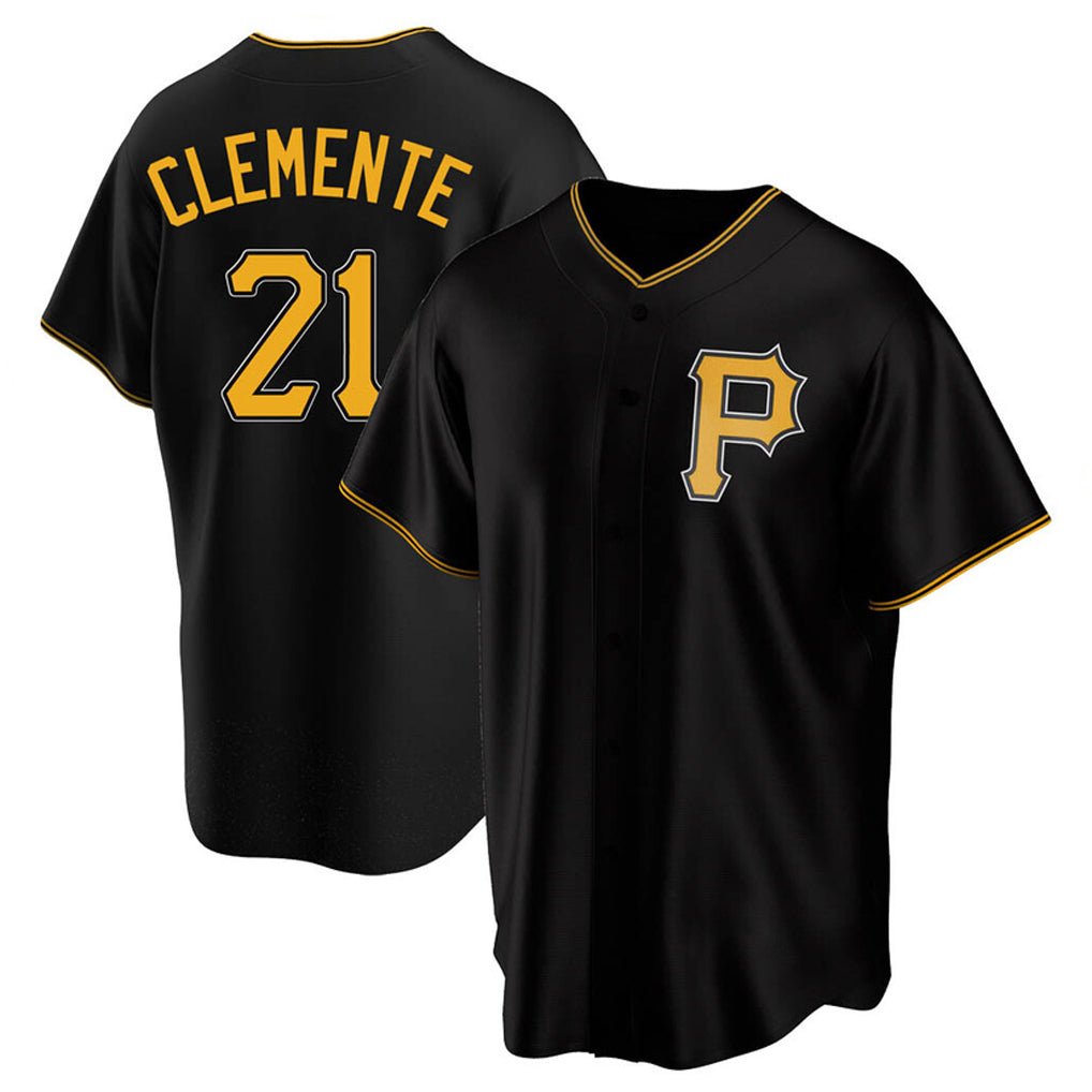 P.Pirates #21 Roberto Clemente Player Black Alternate 2025 Home Game Hdoa Stitched Jerseys