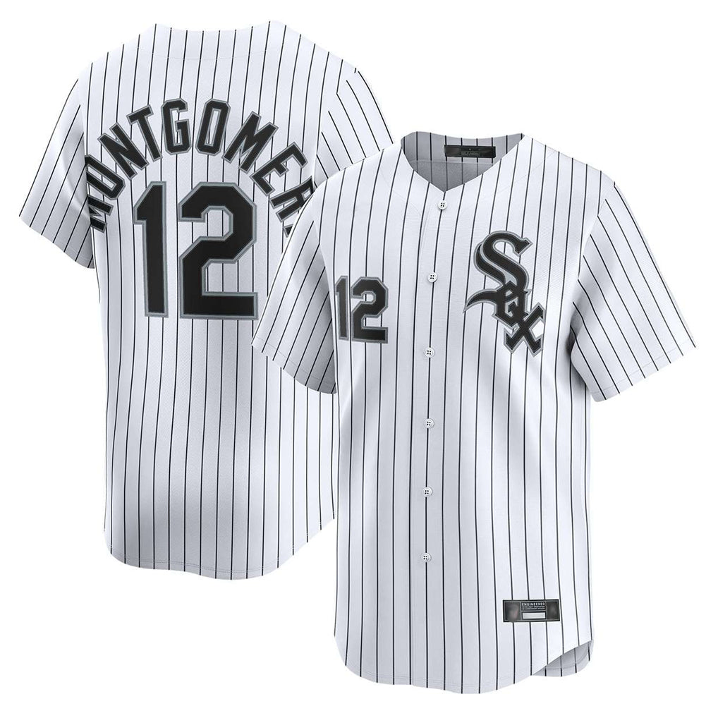 C.White Sox #12 Colson Montgomery Player White Stripe Limited Home Hdoa Stitched Jerseys