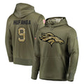 D.Broncos #9 Talanoa Hufanga Player Olive Salute to Service Pullover Hoodies Home Game Hdoa Stitched Jerseys