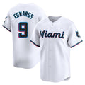 M.Marlins #9 Xavier Edwards Player White  Home Limited Hdoa Stitched Jerseys