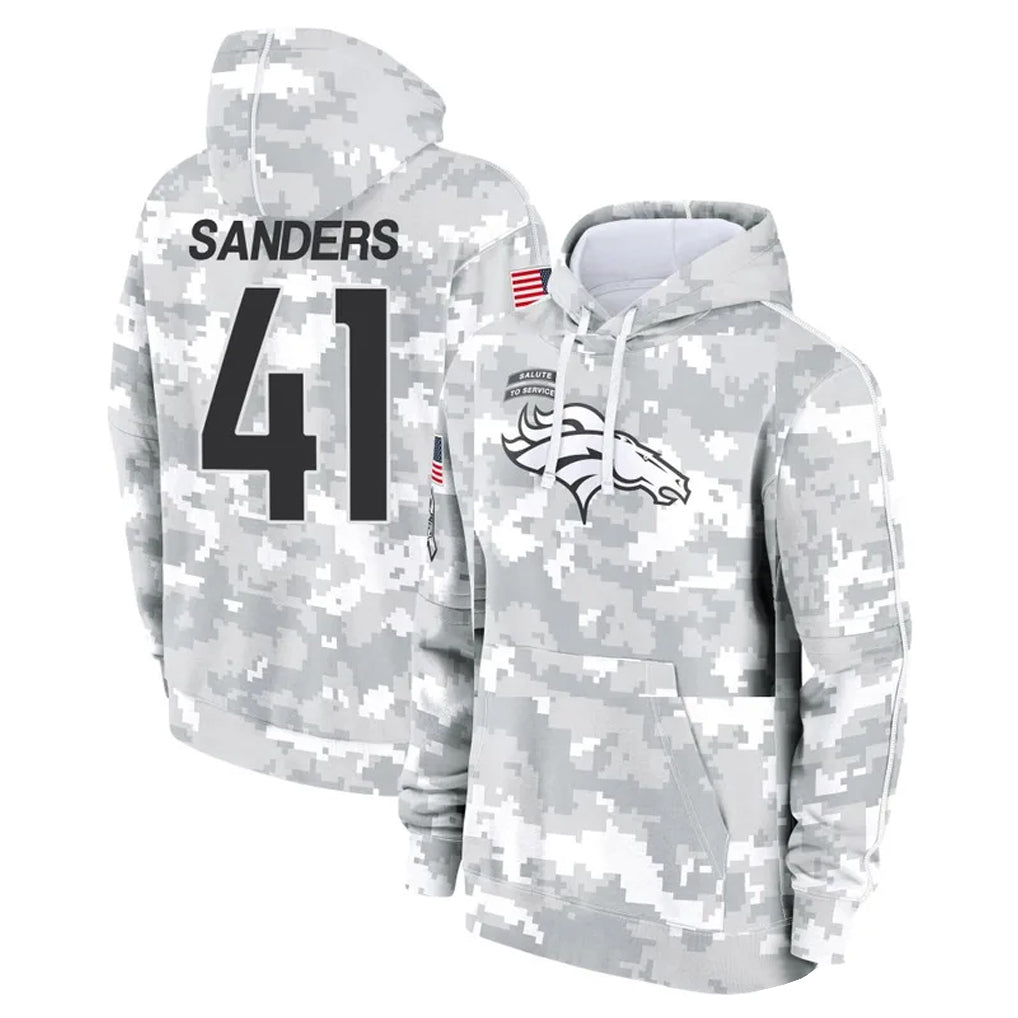 D.Broncos #41 Drew Sanders Player Arctic Camo Salute to Service Hoodies Limited Game Hdoa Stitched Jerseys