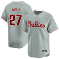 P.Phillies #27 Aaron Nola Player Gray Home Limited Hdoa Stitched Jerseys