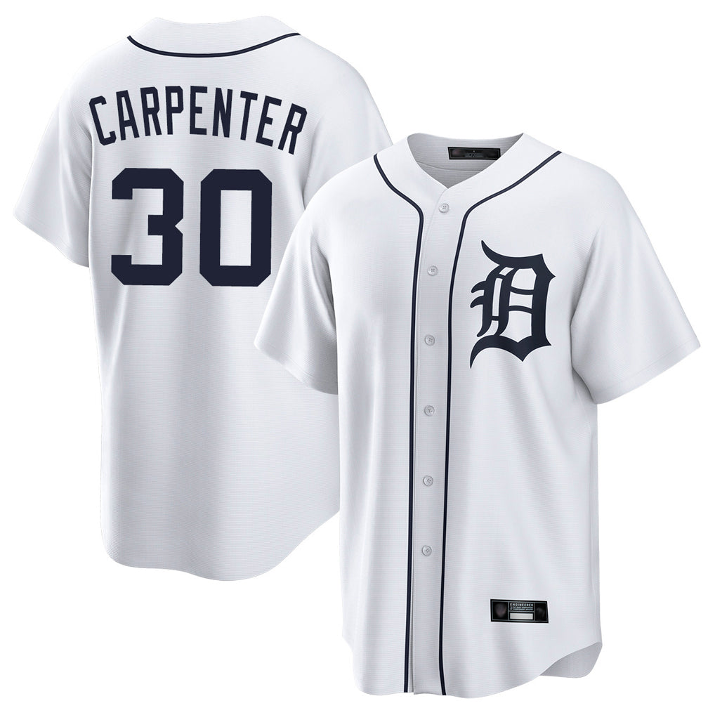 D.Tigers #30 Kerry Carpenter Player White Home Game Hdoa Stitched Jerseys
