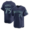 S.Mariners #75 Andres Munoz Player Navy Home Limited Hdoa Stitched Jerseys