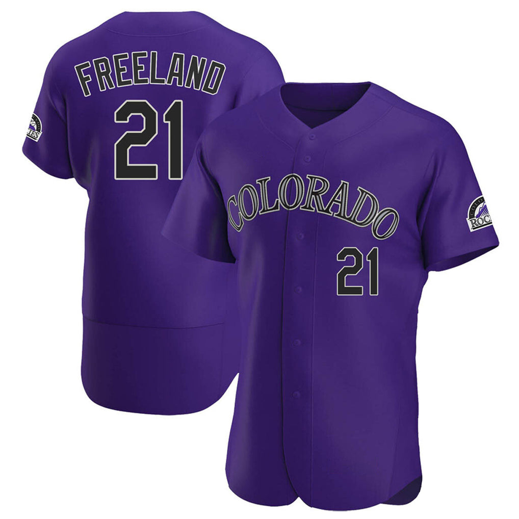C.Rockies #21 Kyle Freeland Player Purple Limited Elite Home Hdoa Stitched Jerseys