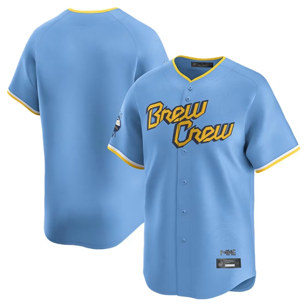 M.Brewers ## Brewers Blank Player Light Blue City Connect Home Limited Hdoa Stitched Jerseys