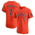 H.Astros #7 Craig Biggio Player Orange Home Limited Elite Hdoa Stitched Jerseys