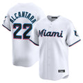 M.Marlins #22 Sandy Alcantara Player White  Home Limited Hdoa Stitched Jerseys