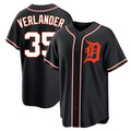 D.Tigers #35 Justin Verlander Player Black Fashion Out Home Game Hdoa Stitched Jerseys