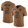 C.Panthers #2 Michael Jackson Player Brown Salute to Service Limited Hdoa Stitched Jerseys