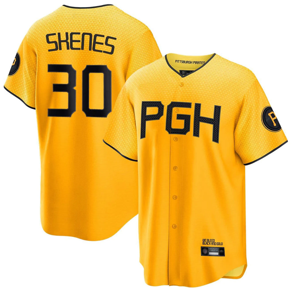 P.Pirates #30 Paul Skenes Player Gold City Connect Home Limited Hdoa Stitched Jerseys