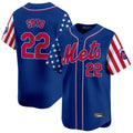 NY.Mets #22 Juan Soto Player Royal 2025 Independence Day Vapor Premier Limited  Hdoa Stitched Jerseys