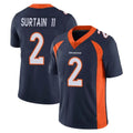 D.Broncos #2 Pat Surtain II Player Navy Vapor Untouchable Limited Game Hdoa Stitched Jerseys